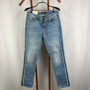 NWT 7 For All Mankind Light Blue Jeans w Button Fly